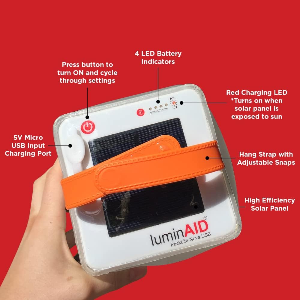 LuminAID Solar Camping Lantern - Inflatable LED Lamp Perfect for Camping, Hiking, Travel and More - Emergency Light for Power Outages, Hurricane, Survival Kits - As Seen on Shark Tank - Image 12